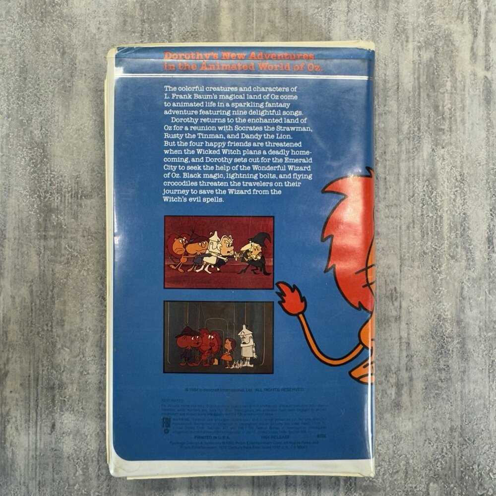 1964 Animated Return To Oz Childrens Video Playground VHS Tape Clamshell - Picture 3 of 11